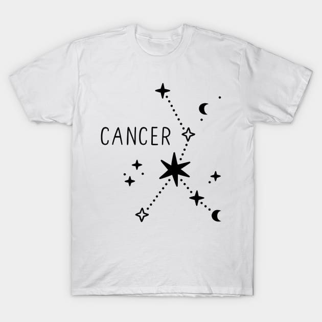 Cancer Astrology sign T-Shirt by Lunaly Creations 